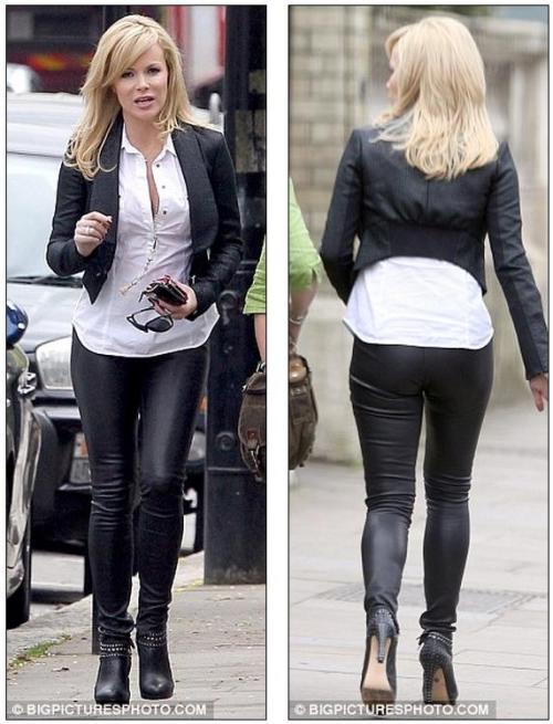 specialscotsman: Amanda Holden looking amazing in boots & leathers!!