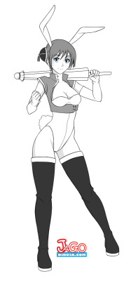 Kagura bunny Sketch | JAGODIBUJA