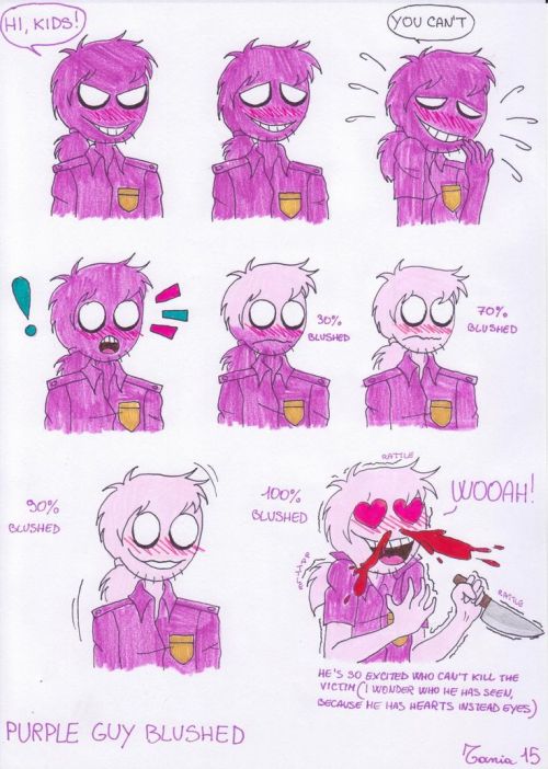 Purple Guy Blushed. My Oldest Drawing