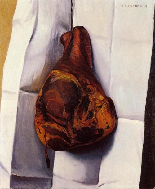 artist-vallotton: The Ham, 1918, Felix VallottonMedium: oil,canvas