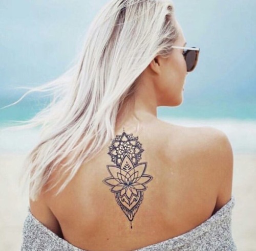 Back flower tattoo 