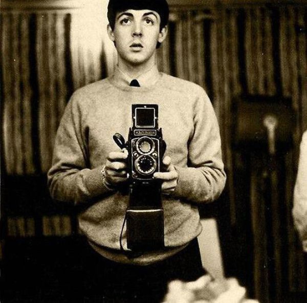 Paul McCartney mirror selfie, 1959