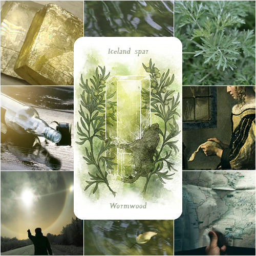 Iceland spar & Wormwood - Telluric Tarot card reading:･ﾟ☆✧(Rider-Waite equivalent: Eight of Cups