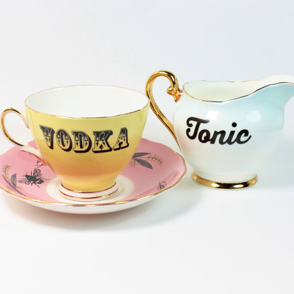 bestof-etsy:  Quirky &amp; Vintage Tea Pot Sets Get an Ironic Makeover by Yvonne