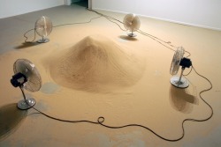 ruiard:  Alice Aycock - Sand/FansSand &amp; fans, approx. 20 square feet, 1971