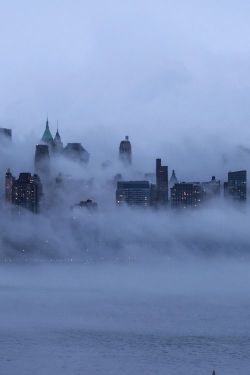 bluepueblo:  Foggy Day, New York City photo