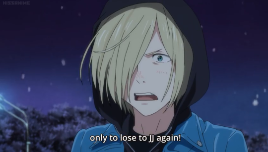 akaname-tanuma:   Honestly Yurio was so precious this episode??? His angry thing is seeming more and more like fun rivalry than hate. I mean. His reaction to his own great performance was    Excited and lighthearted, and though he did make a callout to