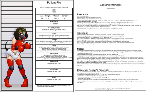 My lovely commissioned Patient File by The Padded Room - the-padded-room.deviantart.com/Padde