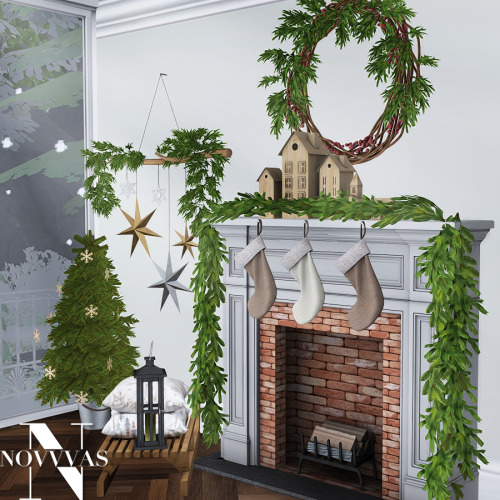 XMAS20 new meshes: christmas tree (3 swatches), ornaments (4 versions), west elm haven sofa (4 swatc