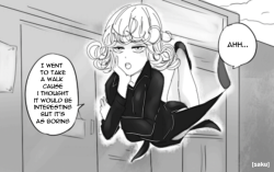 pervertedequality:  anon requested Tatsumaki’s reaction at saibuki in public 😼   tsundere is jealous~ ;p