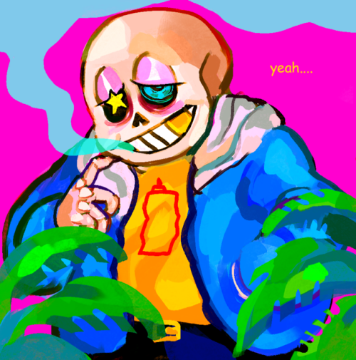 underfell: hi in honor of UT birth here is old UT(sans) fanart I did :3 (as u can see….sans a