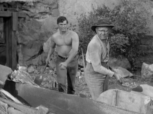 Bronco S01E13 part 1 of 3Bronco (Ty Hardin) working shirtless and in tight jeans. He’s attacked and 