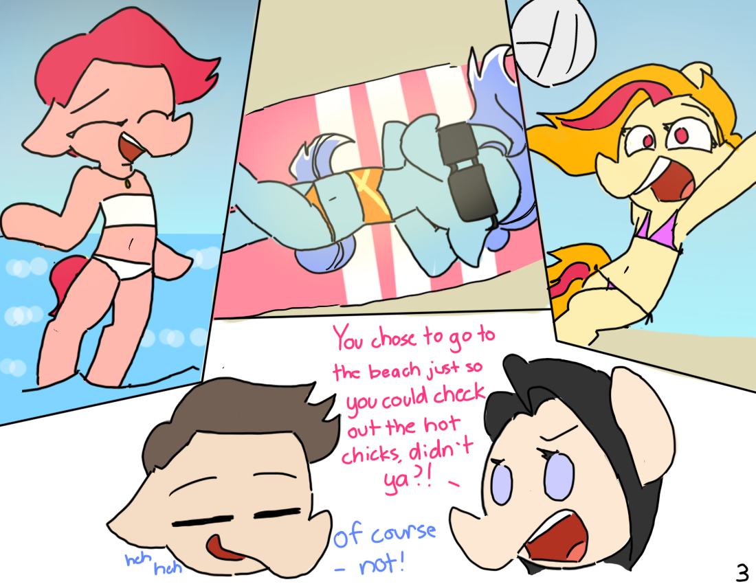 ask-a-pony-detective: John: WE’RE HERE! Bonnie: You chose to go to the beach just