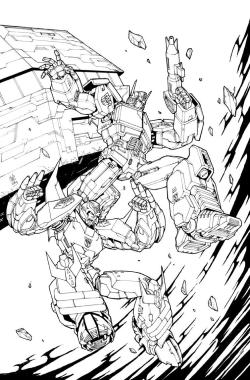 portland-mando:  thetransformers:  IDW artist Casey Coller has just tweeted two images of his cover artwork for next week’s More than Meets the Eye #23 one coloured by Teyowisonte Thomas Deer!  Tally-Fucking-Hooooooooooo!!!! 
