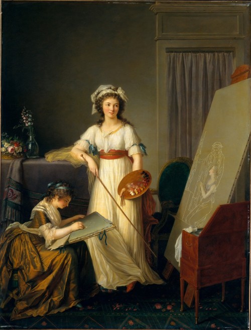 The Interior of an Atelier of a Woman Painter, Marie-Victoire Lemoine 