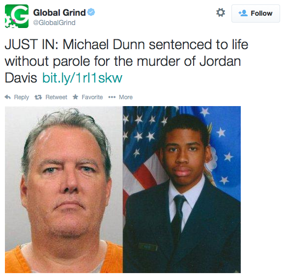 keithboykin:  Twitter reacts to the Michael Dunn sentence today. Dunn was sentenced