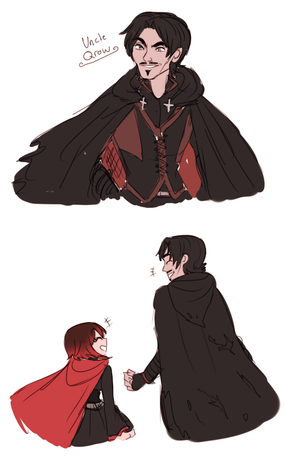 having fun with a possible “uncle qrow” design~if he is based on a fairytale
