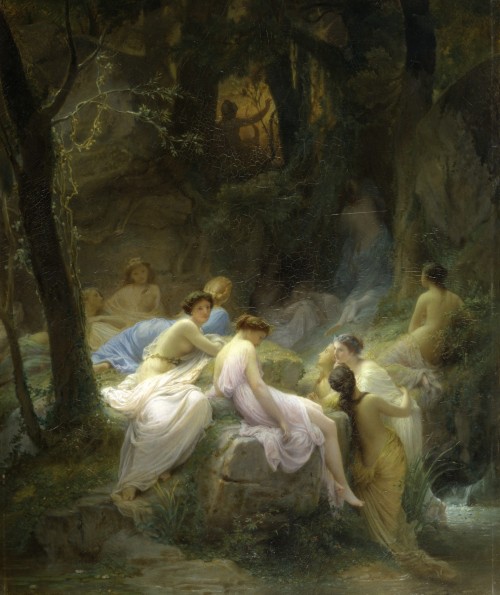 Nymphs Listening to the Songs of Orpheus by Charles François Jalabert, 1855. Walters Art Muse