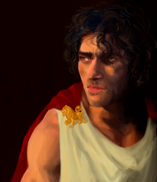 pick-a-paint-brush: Damianos, king of Akeilos, prince killer  this was supposed to be a twin to the 