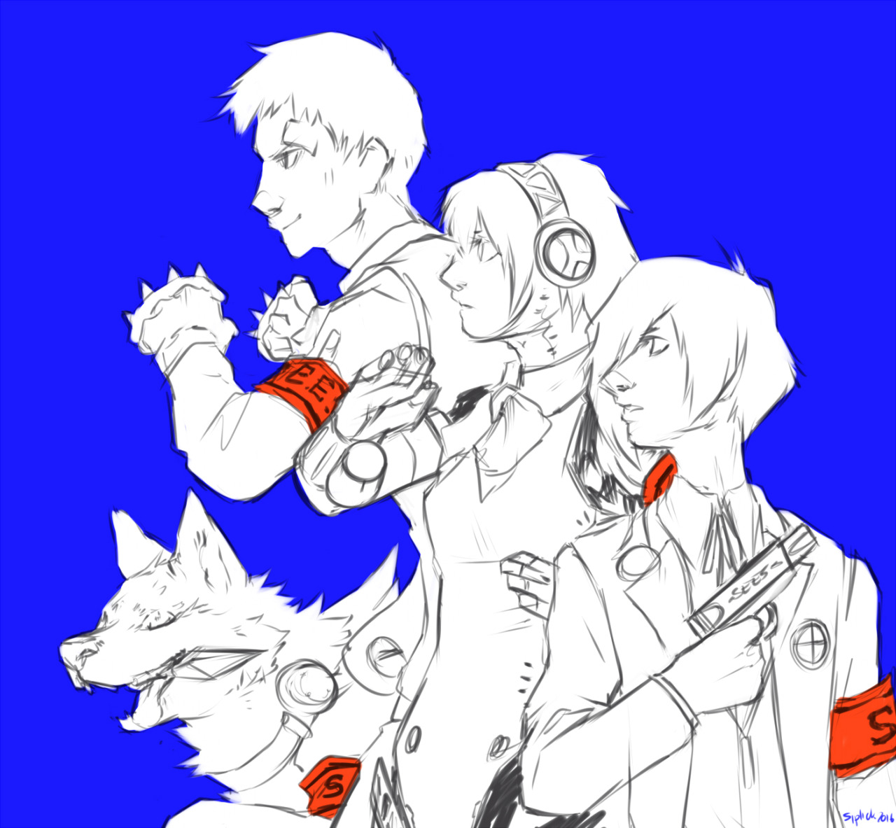 daftlynx:  I’ve been playing Persona 3 Portable a lot lately and this is my squad.