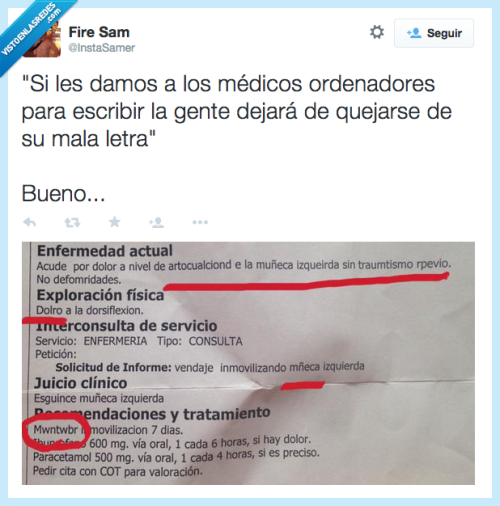 estopalwasap:  La letra de los médicos no mejora ni usando los ordenadores.