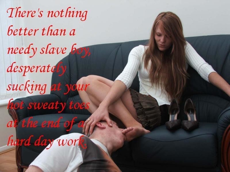 itsbalou:  intofemdomjourney:  Original Source: Unknown.  suck my smelly feet after