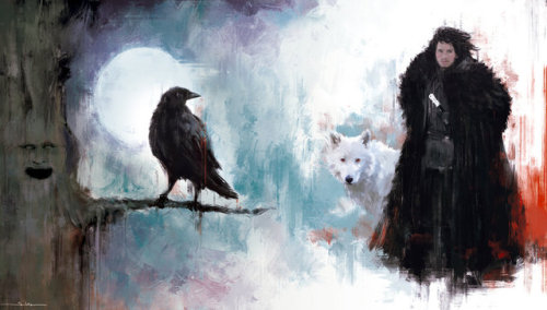 the–iron-underneath:Jon Snow and Daenerys Targaryen by lsilvas  