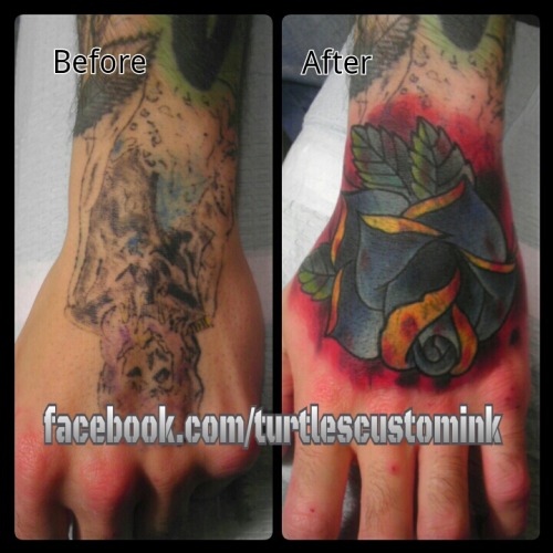 Cover-up done by Turtle. Scratch The Surface Tattoo, Orlando, Florida
See more of my work here: www.facebook.com/turtlescustomink