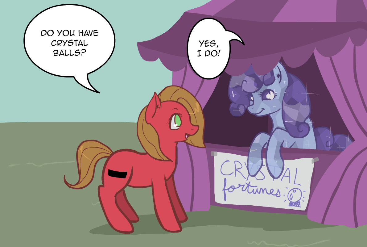 askpun:  Crystal ponies make the funniest sound when they facehoof! Artwork by CreepervilleScript