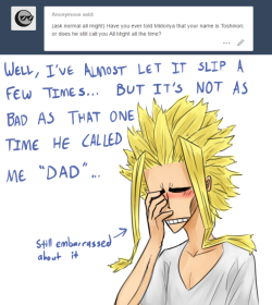 ask-almighty-all-might:  - It was… Unexpected.