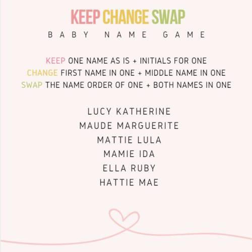 Name Play — thenamegarden: Here's the final Keep, Change,... Name Play — thenamegarden: Here's the final Keep, Change,...