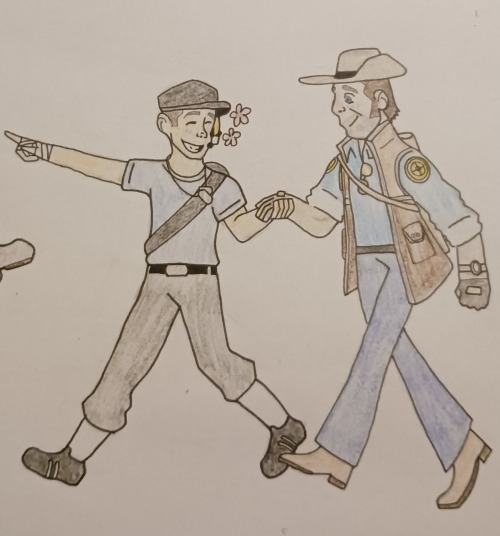 Haven't Drawn Just For Funsies On Paper In A While So I Chose To Draw The Gays