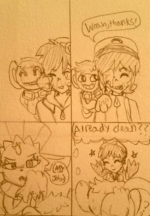 The aipom seems to get along with everyone just fine :)