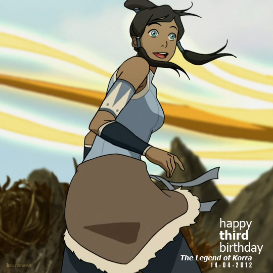 korranews:  Three years ago today, on April 14th, 2012, The Legend of Korra officially