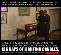 your-lies-ruin-lives:  apersnicketylemon:  bedlamity:  soopermexican:  Will Obama and Michelle Light A Candle For Each One Of These Victims Too?  Today on the anniversary of the Newtown massacre, Obama and Michelle lit 26 candles to maximize…  View