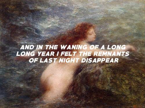 mountainqoats:  Naiad (c. 1896), Henri Fantin-Latour / Chesire Country, The Mountain Goats 