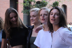 clonejoan:  Tilda Lindstam, Jessica Stam, Hanne Gaby Odiele, and Jacquelyn Jablonski after Public School ss15 