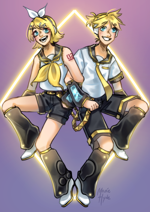 Happy birthday to these two!!!My part for the @100kagaminecollab ^^