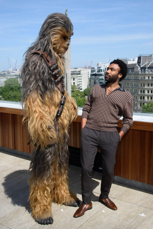 Donald Glover attends Solo: A Star Wars Story photocall on May 18, 2018 in London, United Kingdom.