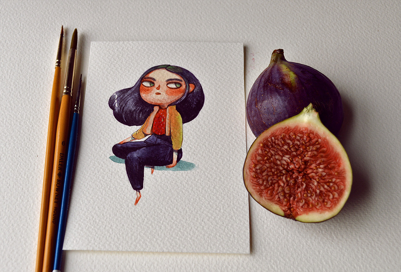 escapekit:  Fruit as Characters London-based illustrator Marija Tiurina recent personal