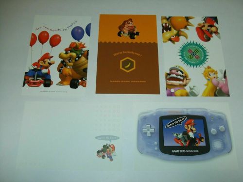 Collection of five 2001 promotional Mario Kart: Super Circuit postcards from Japan, featuring bizarr