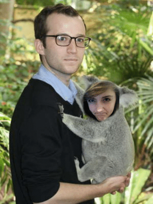 Chris Baio romatically cradles me in his everlasting arms