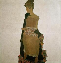 blue-voids:  Egon Schiele - Gerti Schiele, 1909