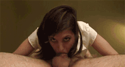 eroticenglishgirl:  Lucky thing to have a nice hard thing in her throat