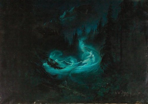The Fairy Dance - Karl Wilhelm Diefenbach, 1895.