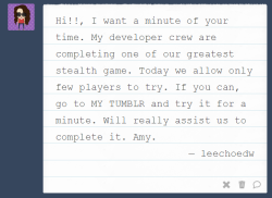 pokedeer:  omg they escalated what happened to asks..actually that’s a thought they’ve done some work cause that blog aint following me and fanmail is limited to blogs that follow you so they’ve actually got a workaround for that script built into