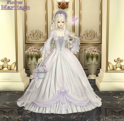 [PALACESIMS]Flower Marriage(Suit)/(Hairstyle)/(Right Wrist)/(Necklace)/(Earrings)DL(Patreon Free)Do 