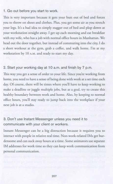 wannabeanimator:Some tips from Directing Animation on working at home. Even if you’re not employed y