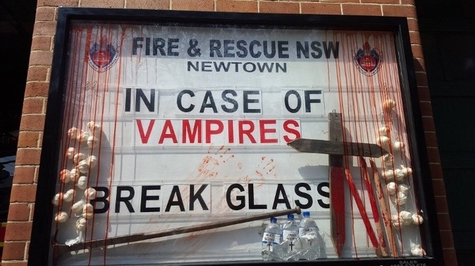 pr1nceshawn:  Message board signs from the  Newtown Fire Station. 