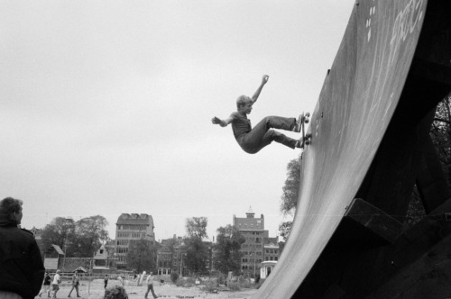 scavengedluxury:Skating a half pipe on  Waterlooplein, porn pictures